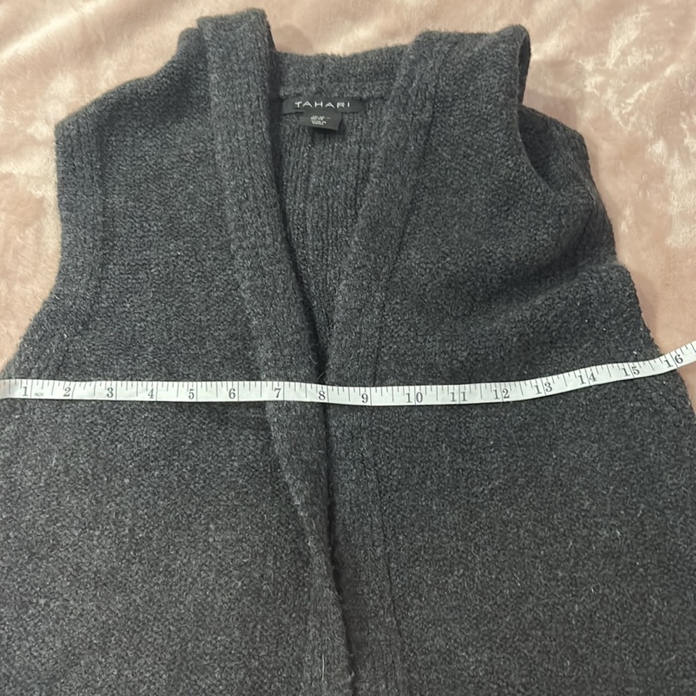 Long, hooded sweater vest.  Size XS - Picture 7 of 7